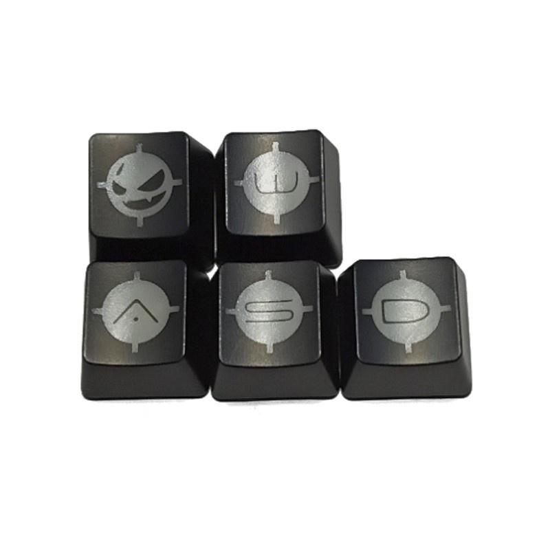 HSV 5Pcs ABS Mechanics Keyboard Keycap Small Devil keycaps ESC WASD Backlight KeyCap