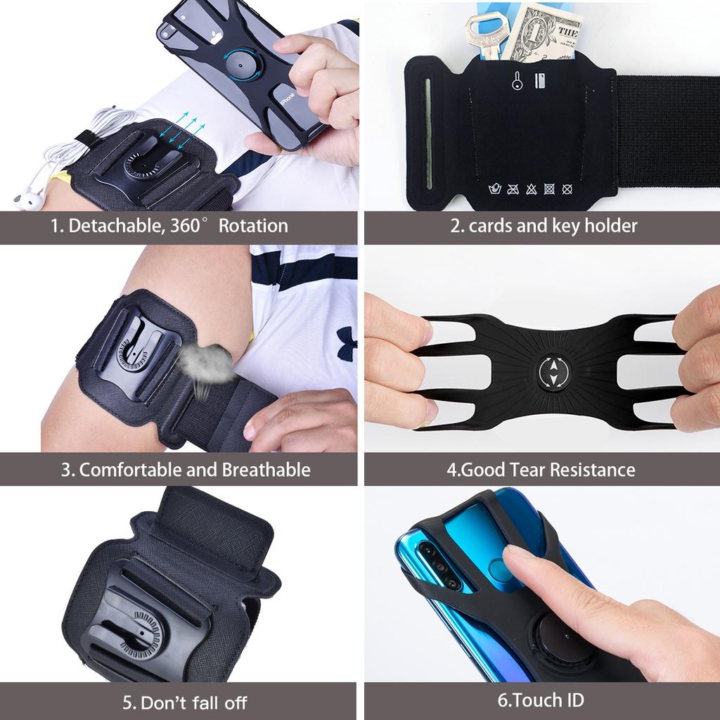 Túi Đựng Điện Thoại Đeo Tay Xoay 360 Độ 4.5 "- 6.5"