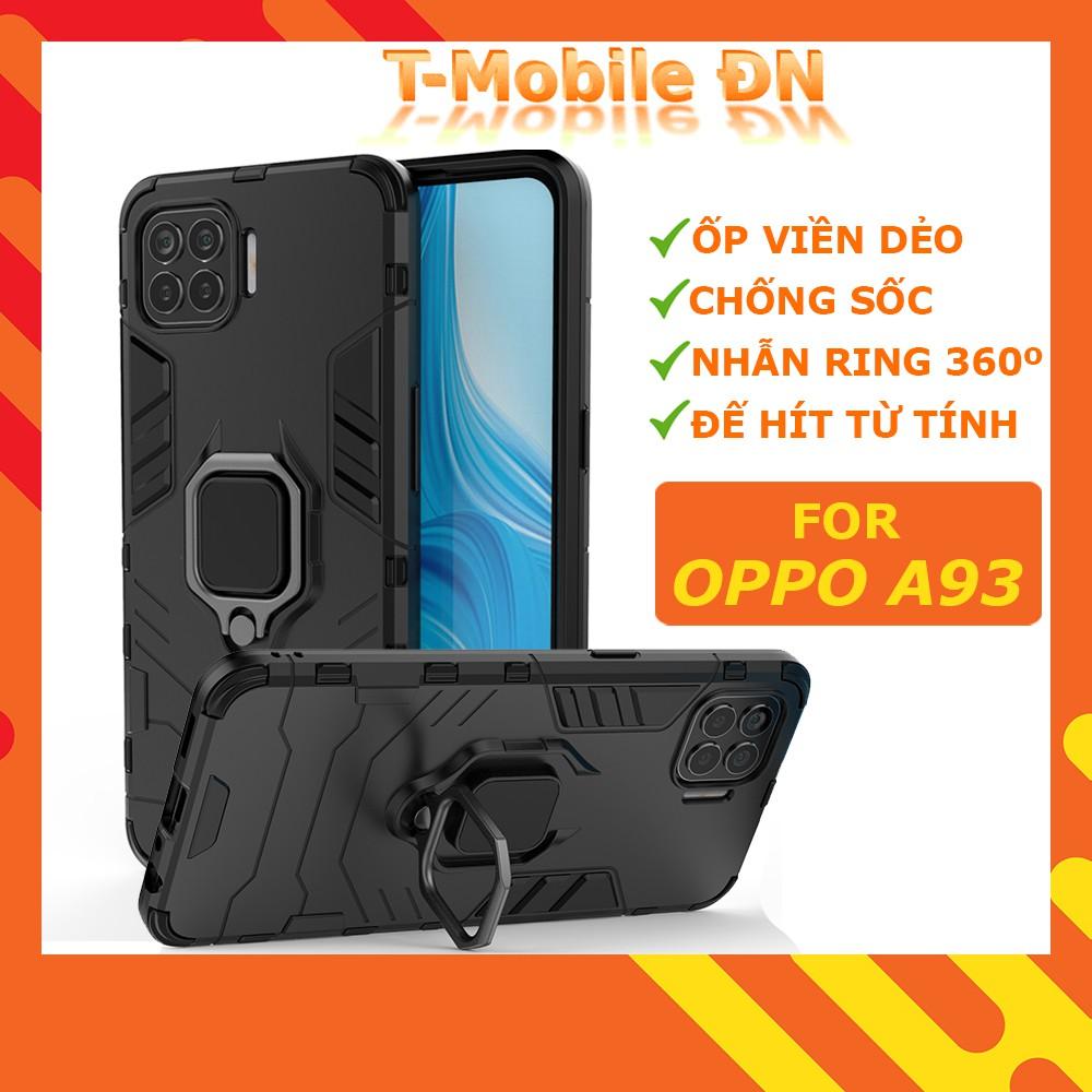 Ốp lưng cho Oppo A93 iron man chống sốc kèm nhẫn xoay chống xem video bảo vệ camera