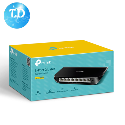 Thiết bị chia mạng TP-Link TL-SG1008D (Gigabit (1000Mbps)/ 8 Cổng/ Vỏ Nhựa) - Hàng chính hãng FPT phân phối