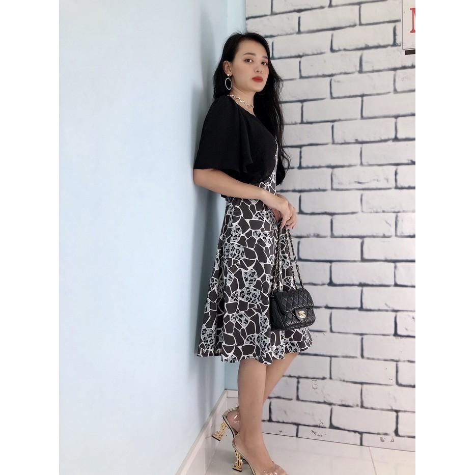 Đầm xòe đính áo khoác ngoài