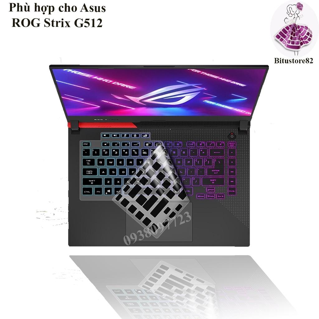 Ốp bàn phím dành cho laptop Asus ROG Strix G15 G512- Miếng, tấm silicon bảo vệ che, phủ, đậy, lót bàn phím