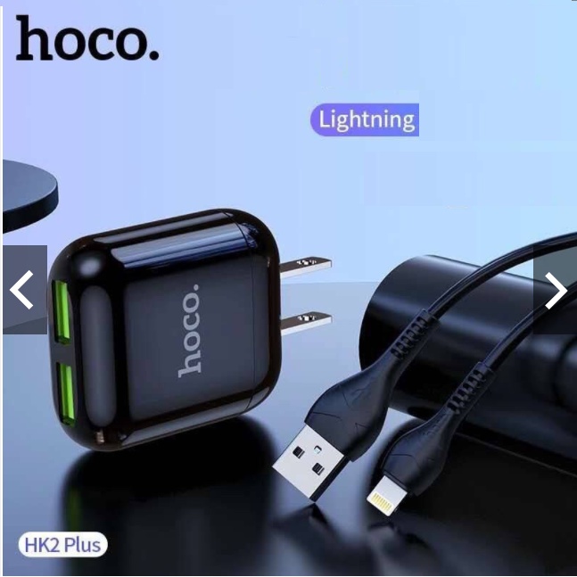 Bộ Sạc Nhanh Dành Cho Hoco HK2 Plus Cho Các Dòng Điện Thoại Chân Type C 3.4A(Max) Cốc Sạc, Cáp Sạc Hoco HK2 PLus MicroUSB To Type - Hàng Chính Hãng.