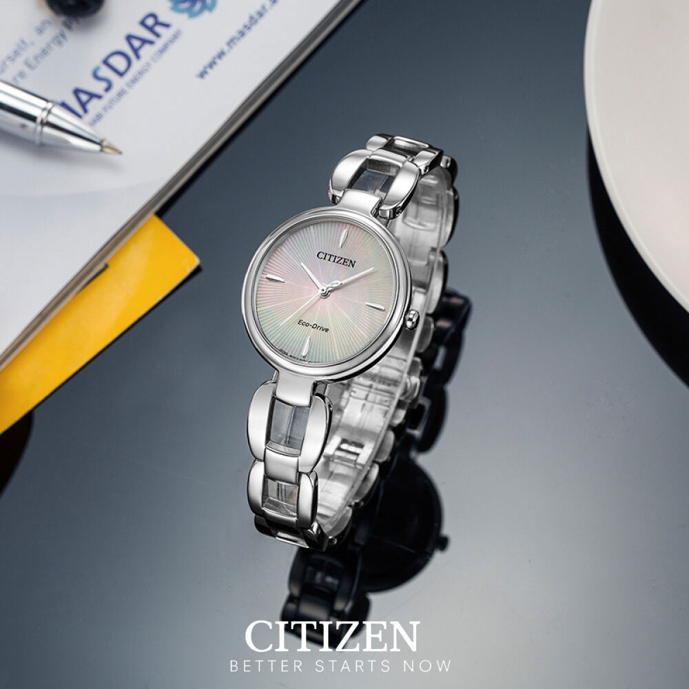 Đồng Hồ Nữ Citizen Dây Thép Không Gỉ EM0420-89D - Mặt Xà Cừ