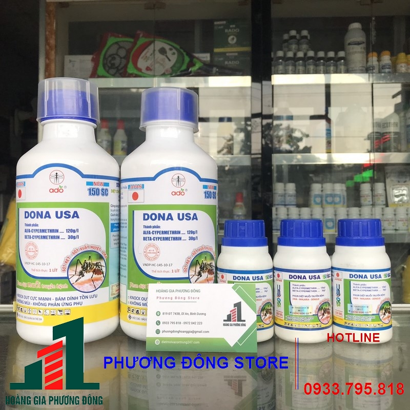 Thuốc diệt muỗi và côn trùng DONA USA 150SC _ Chai 100ml