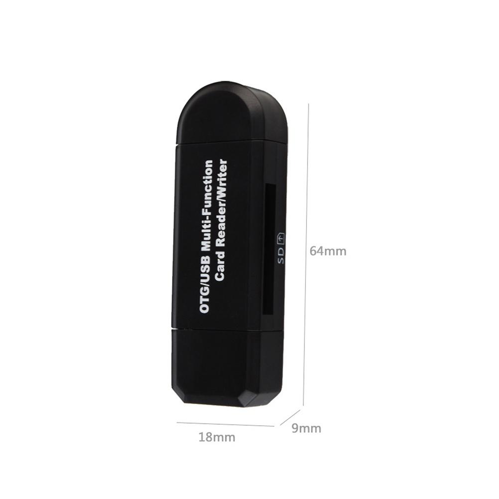 【ky】Portable High Speed Micro USB SD TF OTG Card Reader for Mobile Phone Laptop