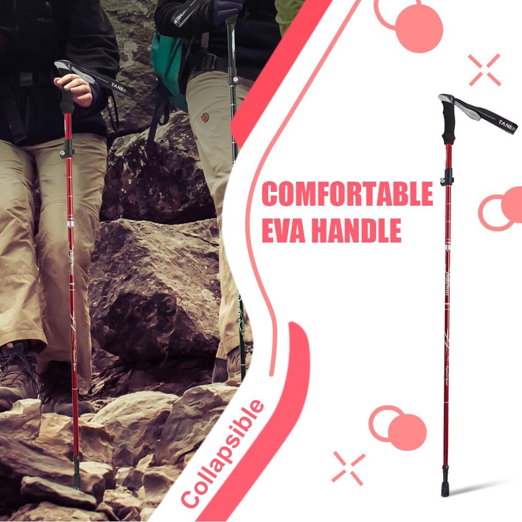 Hiking Walking Sticks Adjustable Camping Trekking Poles Sweat Absorption Grip Ultralight Travel Backpacking ClimbingELEN