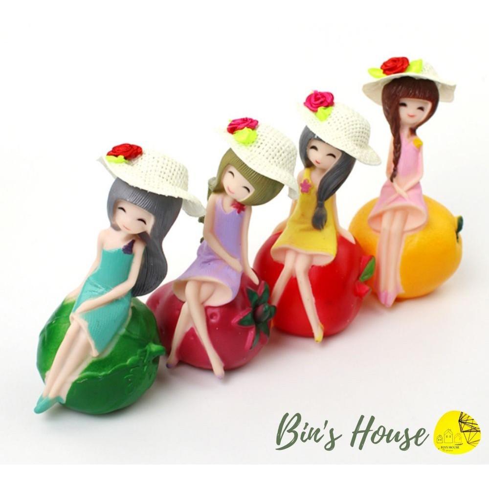 Bộ 4 mô hình đồ chơi cô gái trái cây Fruit girl