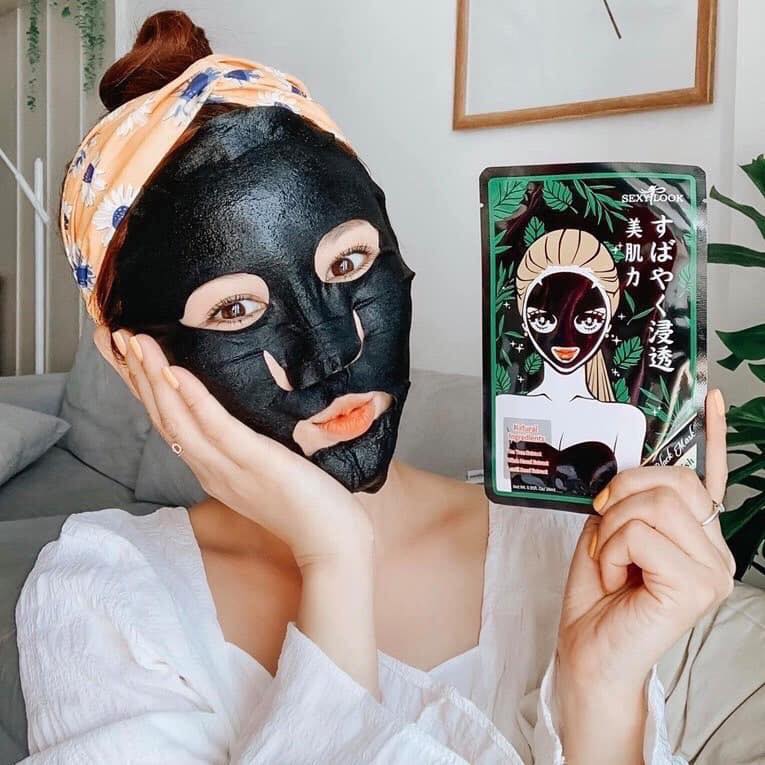 5 Miếng Mặt Nạ Tràm Trà Kiểm Soát Dầu Mụn Sexylook Tree Anti Blemish Black Facial MaskTea 28ml