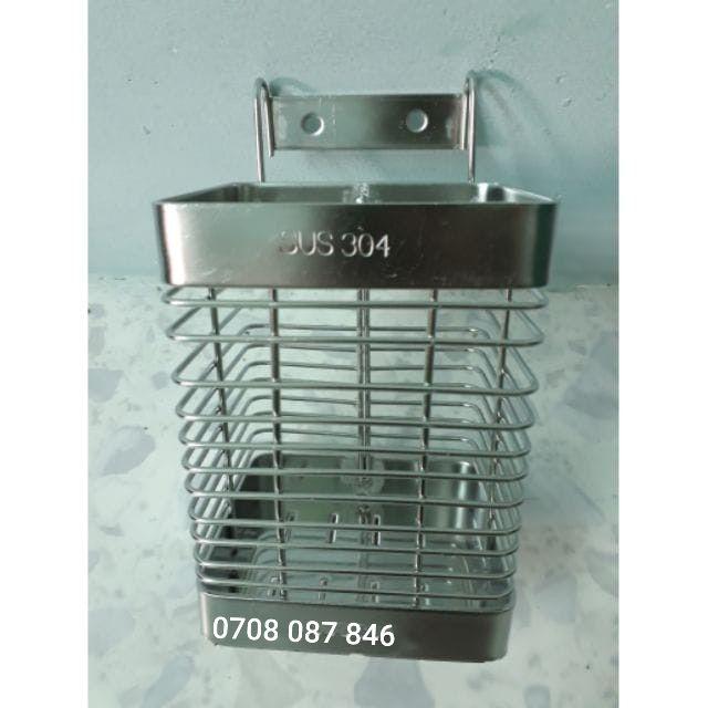 Ống đựng đũa muỗng vuông INOX 304 đơn, đôi, ba