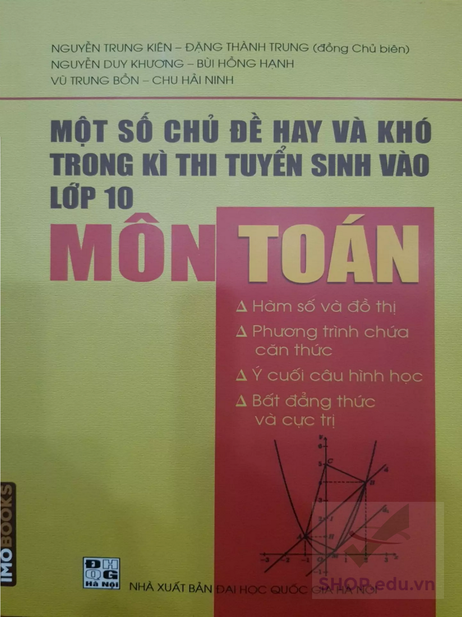 Một số chủ đề hay và khó trong kì thi tuyển sinh vào lớp 10 môn Toán