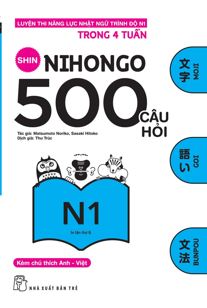 500 CÂU HỎI LUYỆN THI NĂNG LỰC NHẬT NGỮ - TRÌNH ĐỘ N1 - (bìa mềm)