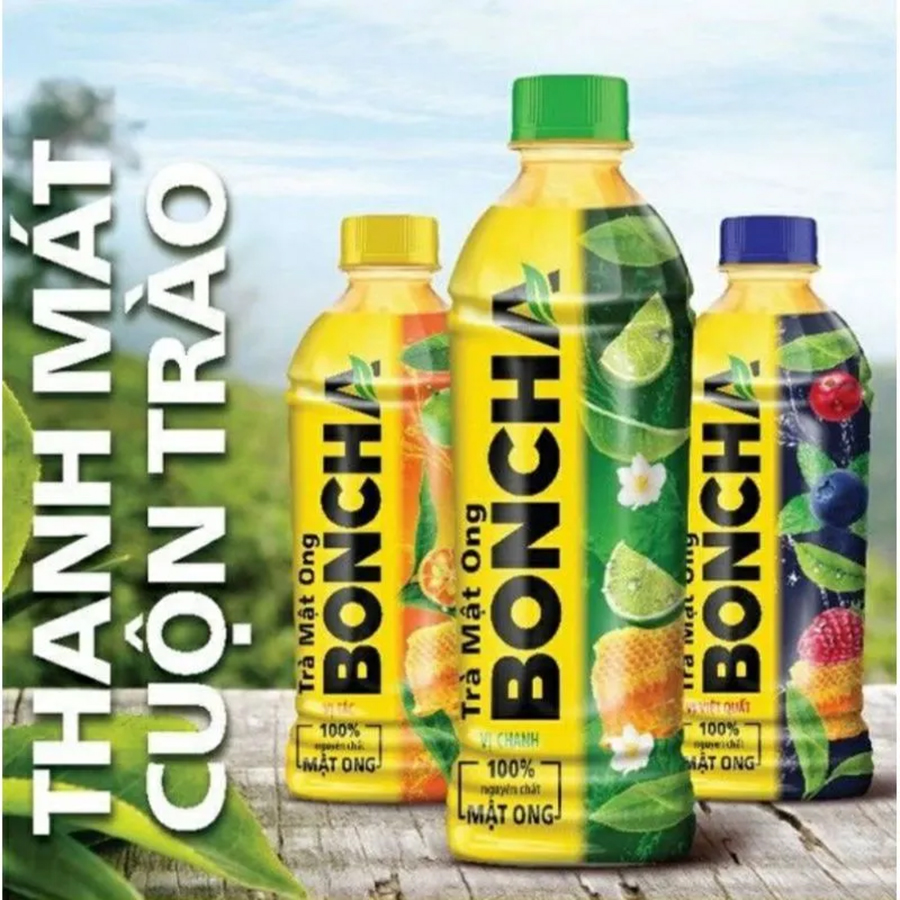 Thùng 24 Chai Trà Mật Ong vị Việt Quất BONCHA 450ml