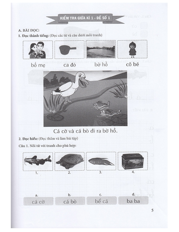 Sách - Bộ đề kiểm tra môn Tiếng việt lớp 1 (Chân trời) (QL)