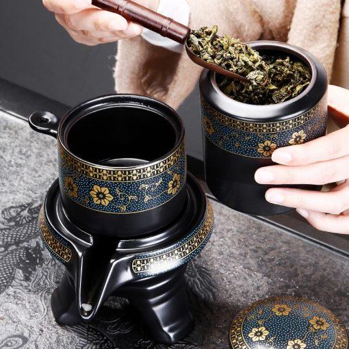 Bộ Ấm Chén Pha Trà Đạo Cối Xay Trung Quốc Đẹp Độc Lạ Xanh Đen Trắng Bảo Hành 30 Ngày Sương Mai
