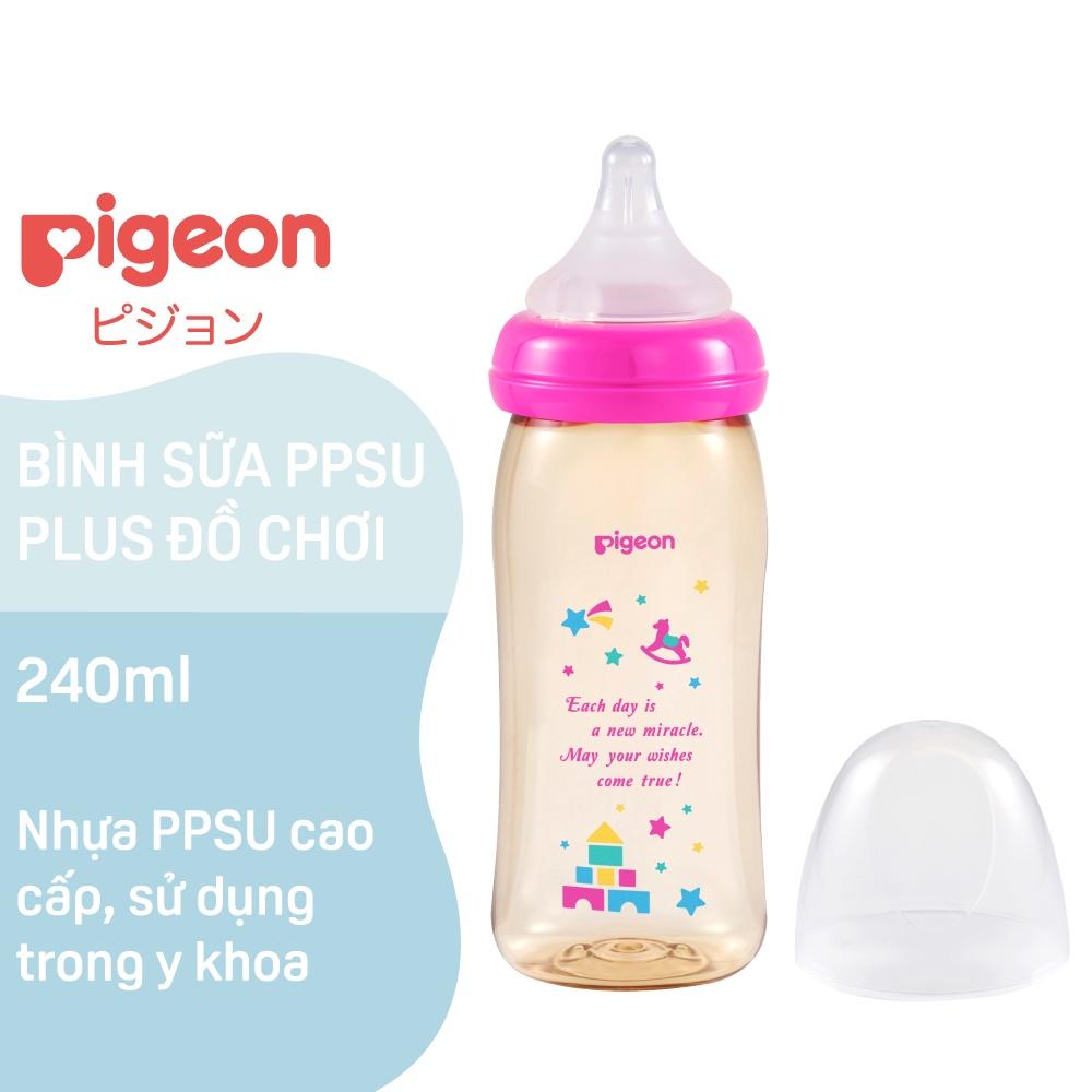 Bình Sữa PPSU Plus Pigeon Hình Đồ Chơi 160/240ML