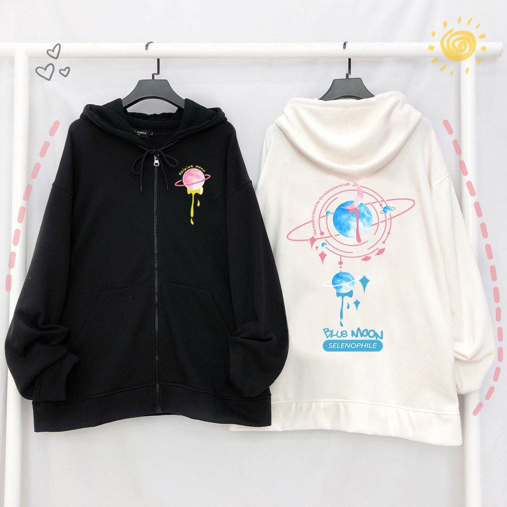 Áo Hoodie Nỉ - Áo Khoác Nỉ Nam Nữ Unisex Nỉ SHININGMOON 2 Màu Cực Hot