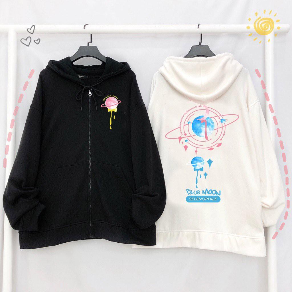 Áo Hoodie Nỉ - Áo Khoác Nỉ Nam Nữ Unisex SHININGMOON 2 Màu Cực Hot - LP.STORE