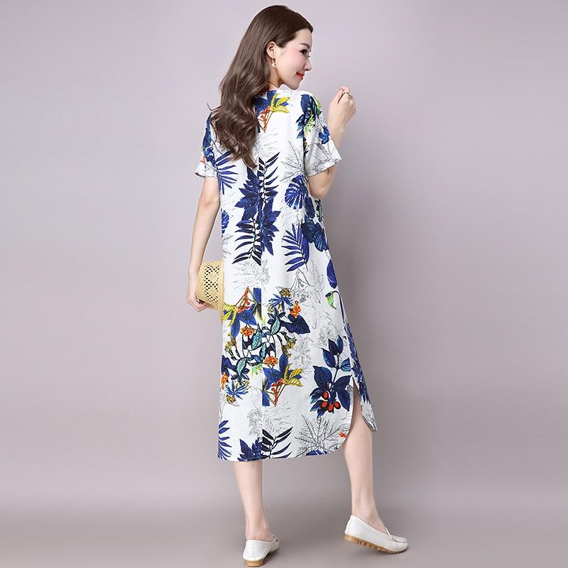 Đầm suông, đầm nữ vải đũi dáng dài mặc nhà, đi chơi, dạo phố Da143