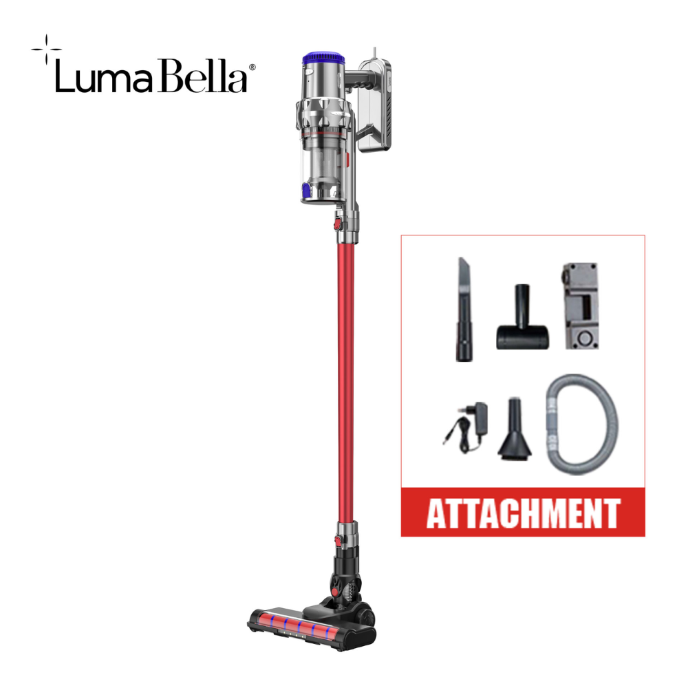Máy hút bụi cầm tay Lumabella LB-63017 LOẠI SẠC PIN nhiều đầu hút, lõi lọc hepa lọc bụi mịn, dễ dàng vệ sinh - DELIYA HÀNG CHÍNH HÃNG