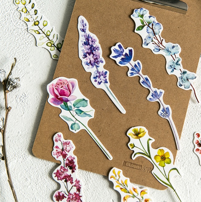 Bộ 30 Bookmark Đánh Dấu Sách Chủ Đề Hoa Lá