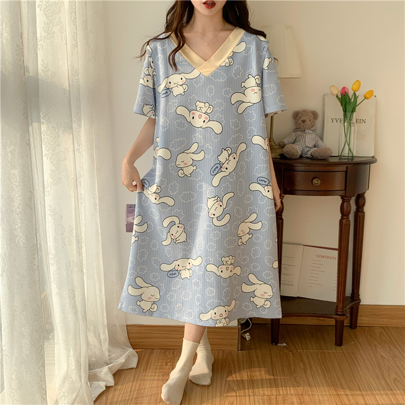 Váy ngủ bầu đẹp 2023- Đầm mặc nhà Bigsize thời trang mùa hè thu cho bầu, béo sau sinh cho bú giá rẻ Freesize