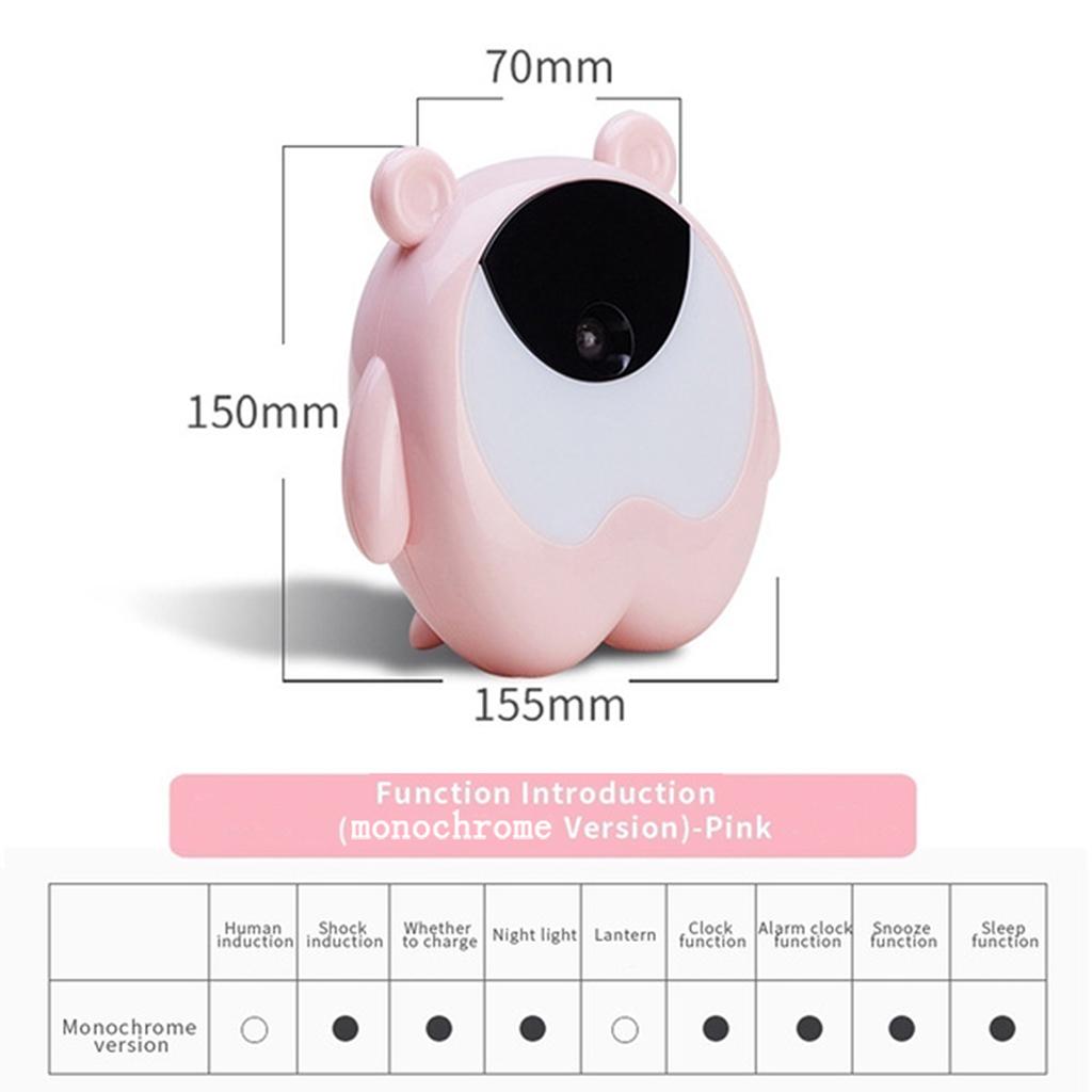 Digital LED Wake Up Light Table Lamp Alarm Clock Night Light Warm Light Colorful Light Beside Lamp for Kids Party Bedroom Home Decor