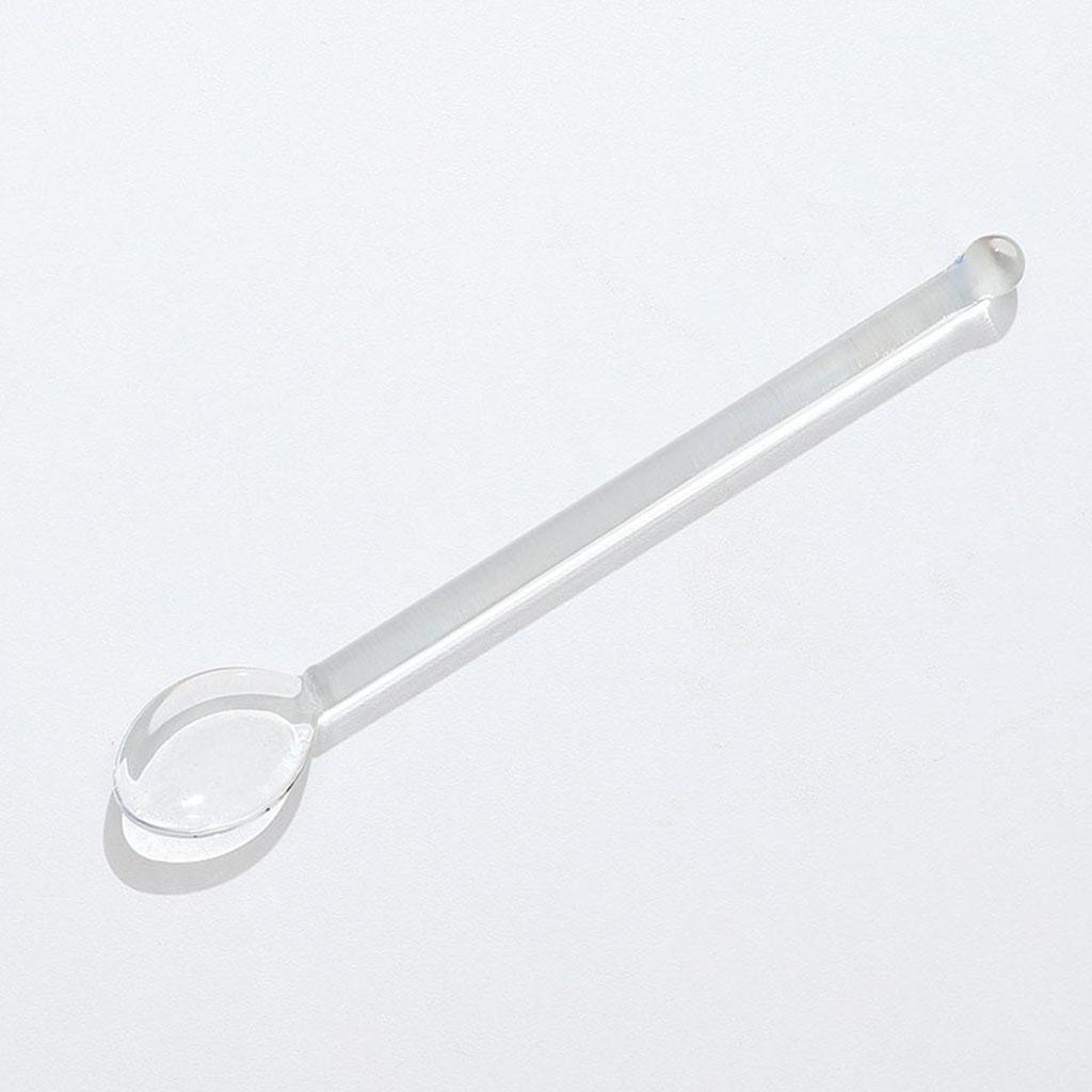 2X Glass Teaspoons Safe Stirring Spoon for Stirring Coffee Bar Clear