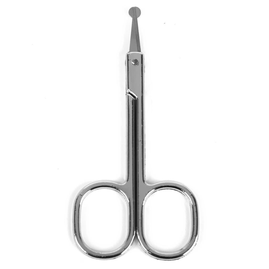 Carbon Steel Straight Mustache Nose Hair Remover Scissors