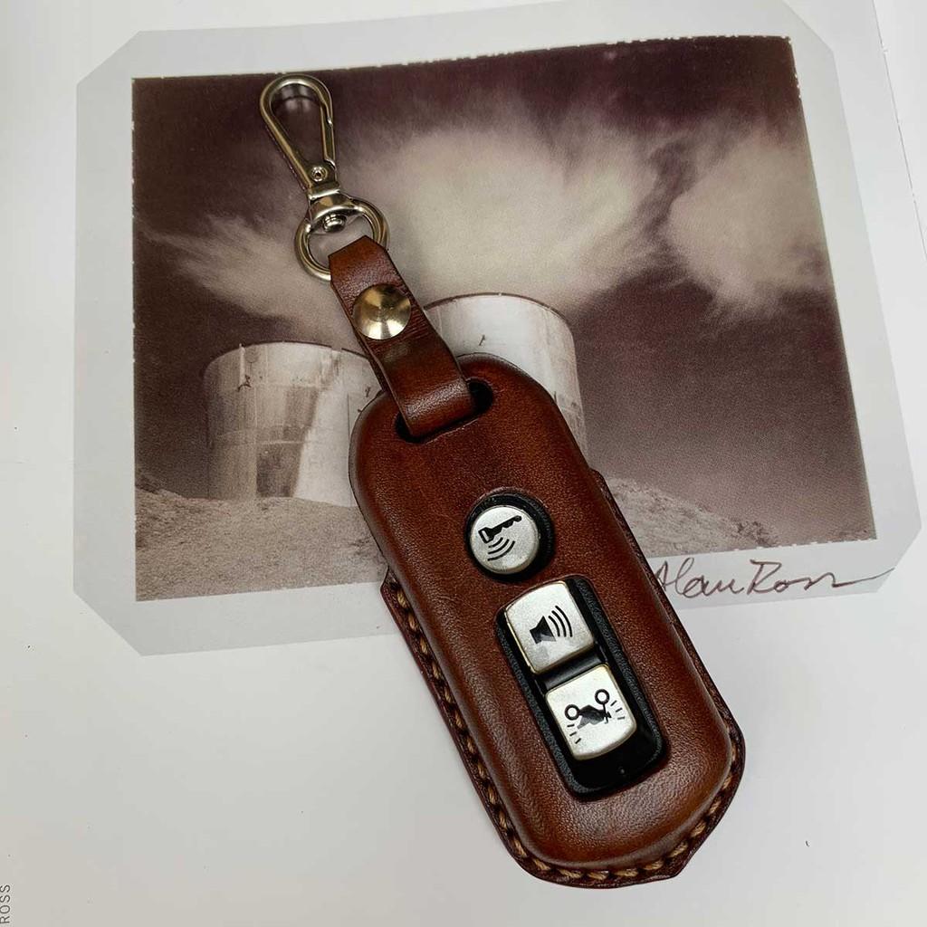 BAO DA DÀNH CHO SMARTKEY XE SH - BAO DA HANDMADE MÀU NÂU CAO CẤP