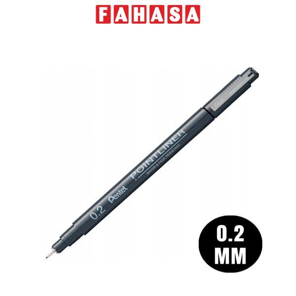 Bút Kỹ Thuật Pointliner 0.2 mm - Pentel-S20P-2A - Mực Đen