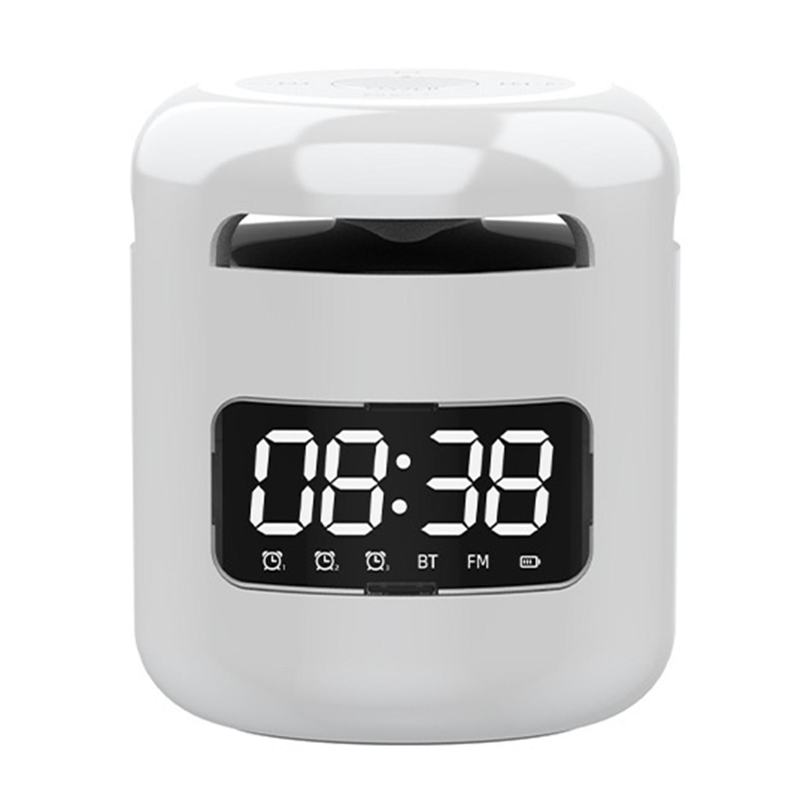 Milageto Bluetooth Loudspeaker Clock Waterproof Stereo Mini for Home