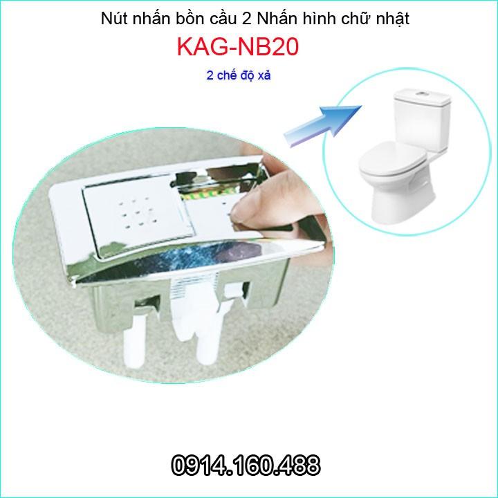 Nút nhấn xả bồn cầu KAG-NB20, nút nhấn hình chữ nhật, nút nhấn cầu Inax C504, C702VRN