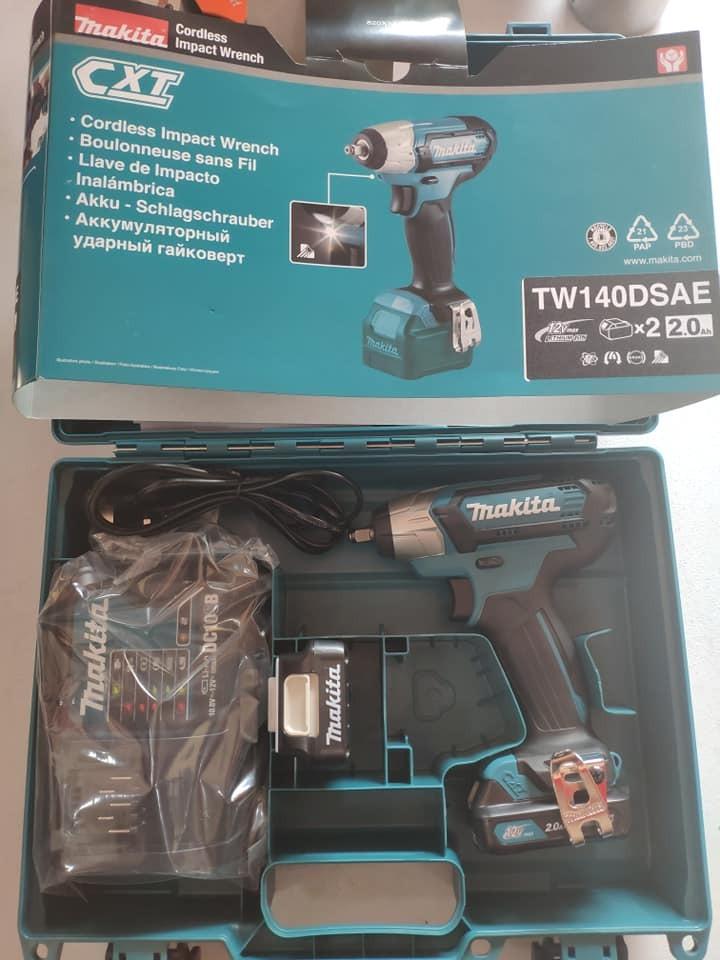 MÁY SIẾT BULONG DÙNG PIN 12V 125W MAKITA TW140DSAE - HÀNG CHÍNH HÃNG