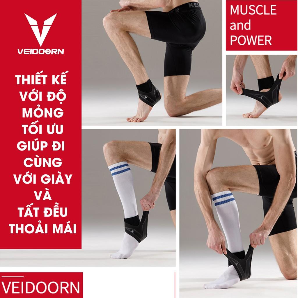 Đai Bảo Vệ Cổ Chân Veidoorn Có Đai Trợ Lực Tập Gym, Đai Bó Cổ Chân Bảo Vệ Mắt Cá