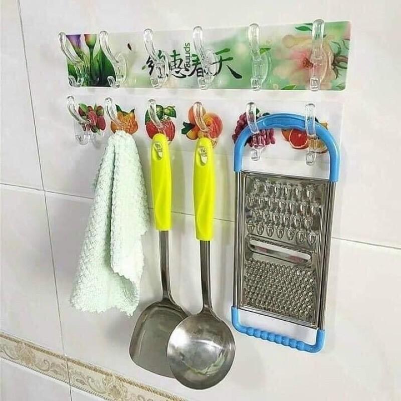 Thanh 6 móc dán cường lực trong và hình