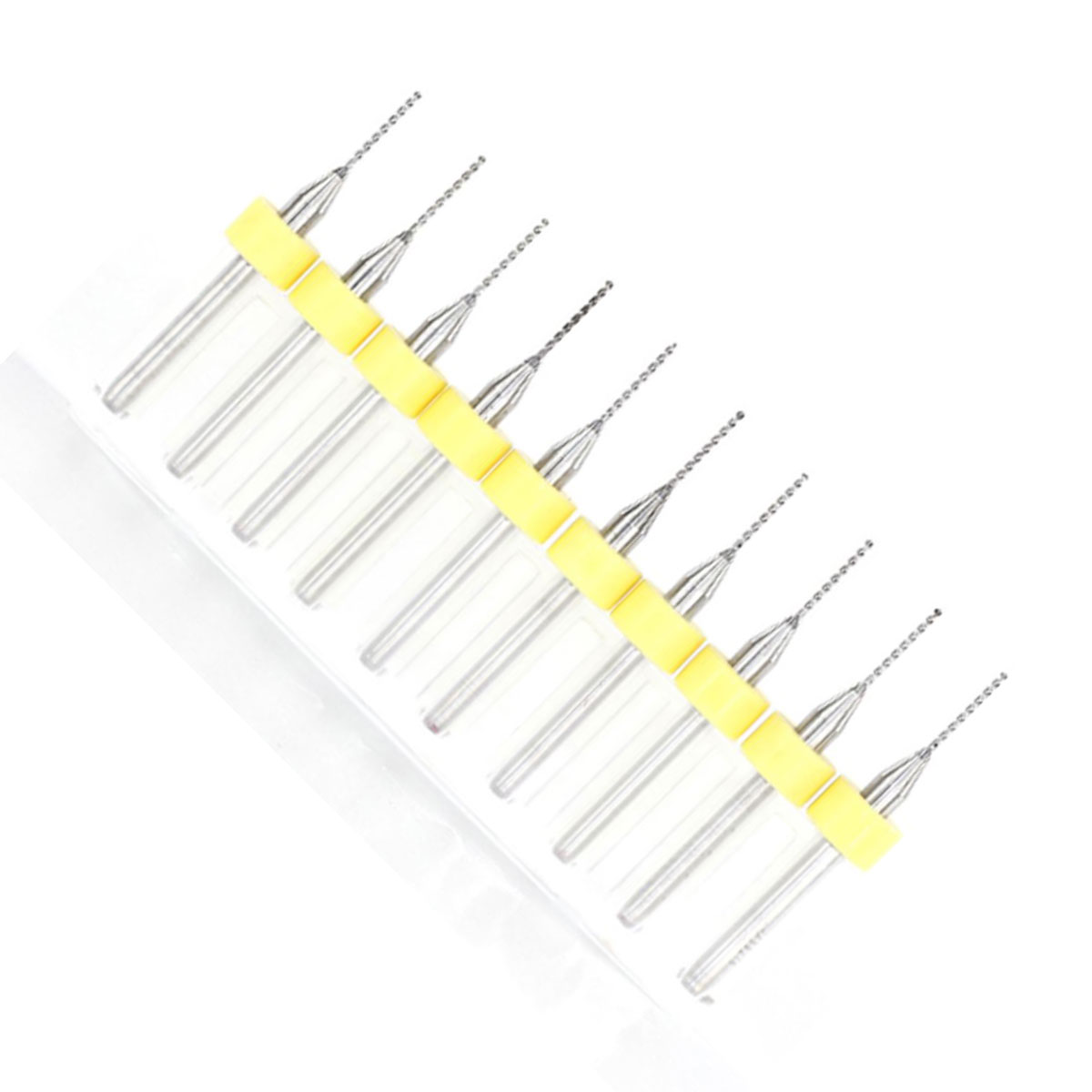 Hộp 10 Mũi Khoan CNC Cao Cấp Độ Chính Xác Cao Đường Kính 0.7mm