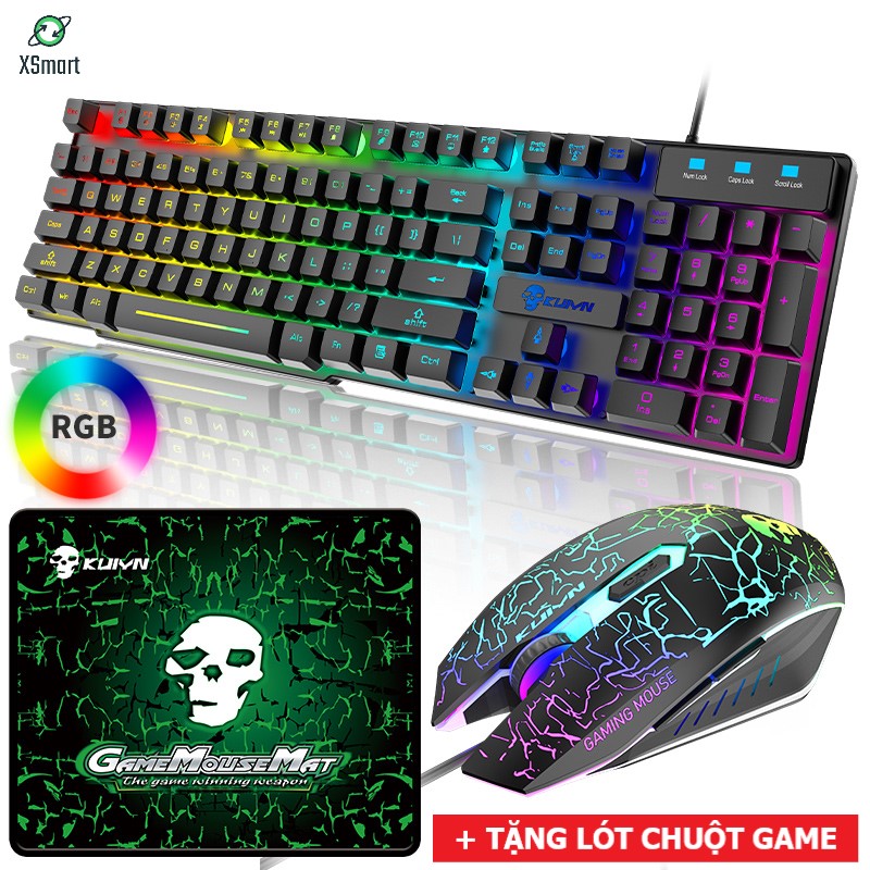 Bộ Bàn Phím Và Chuột Chơi Game Có 10 Chế Độ Led Khác Nhau XSmart T6RGB Super PRO 2021 Tương Thích Máy Tính PC Laptop - Hàng Chính Hãng