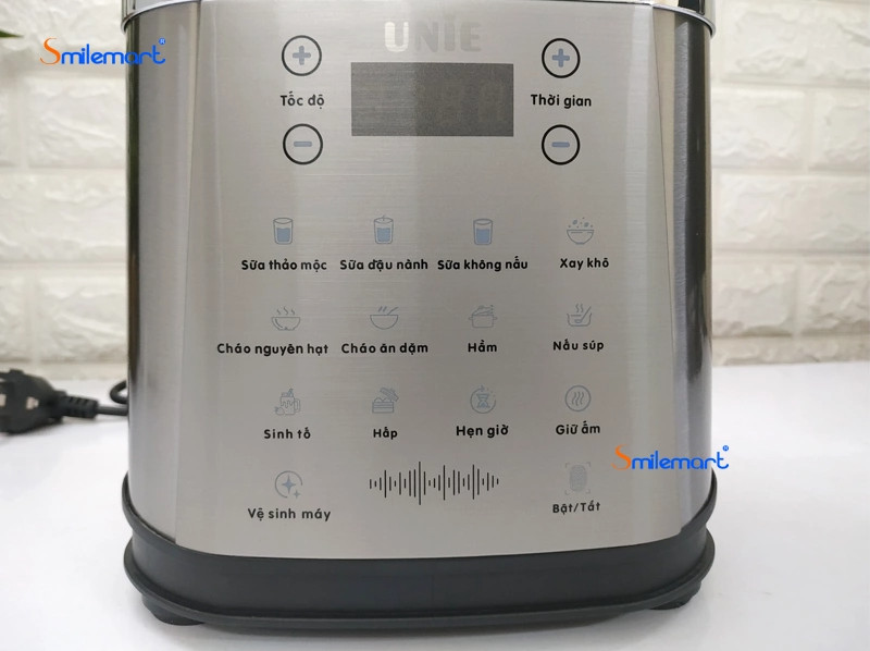 Máy làm sữa hạt đa năng Unie V8S, công suất 1800W, dung tích 1.75L, thông báo bằng giọng nói - Hàng chính hãng