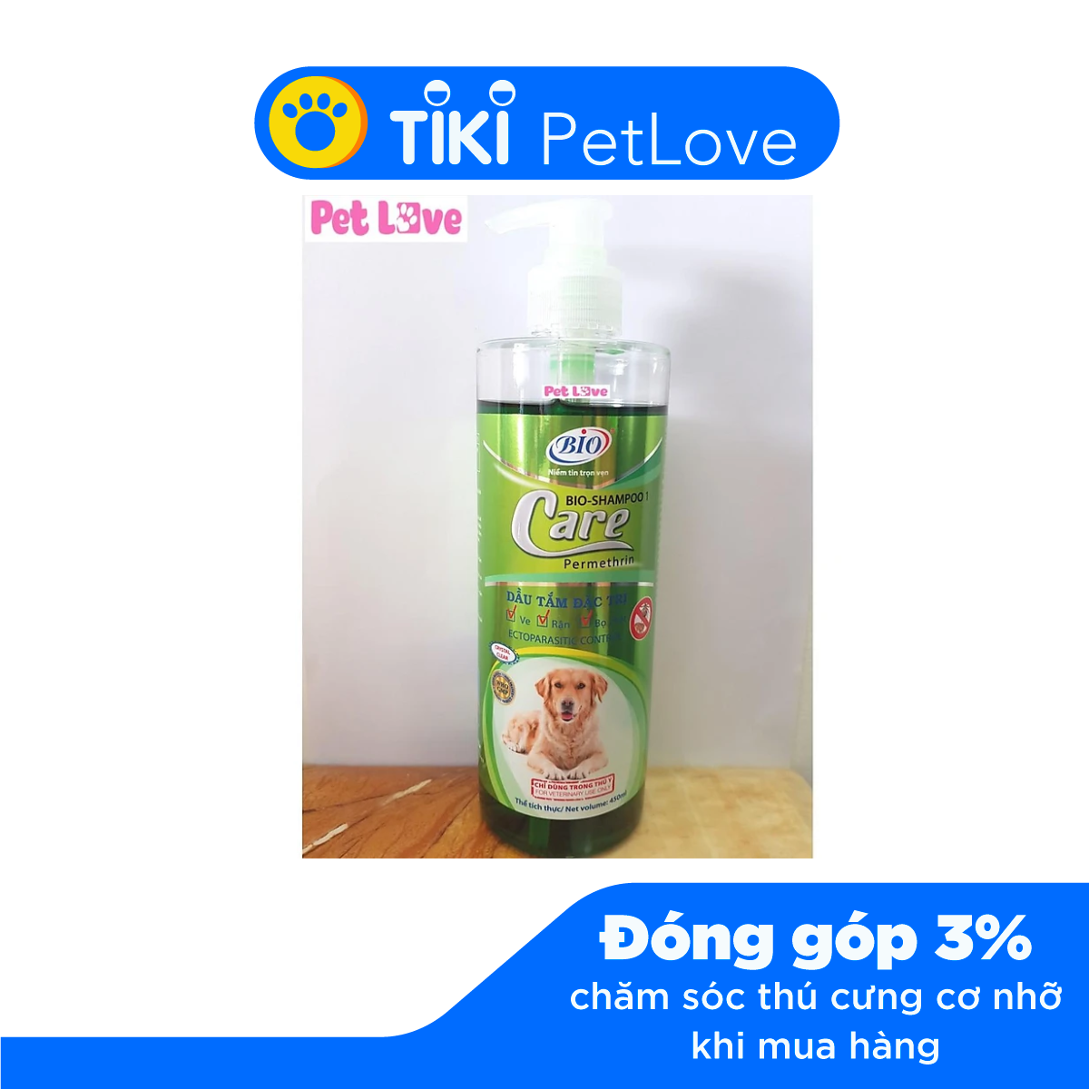 Sữa tắm Bio Care diệt ve rận, bọ chét, khử mùi chó mèo