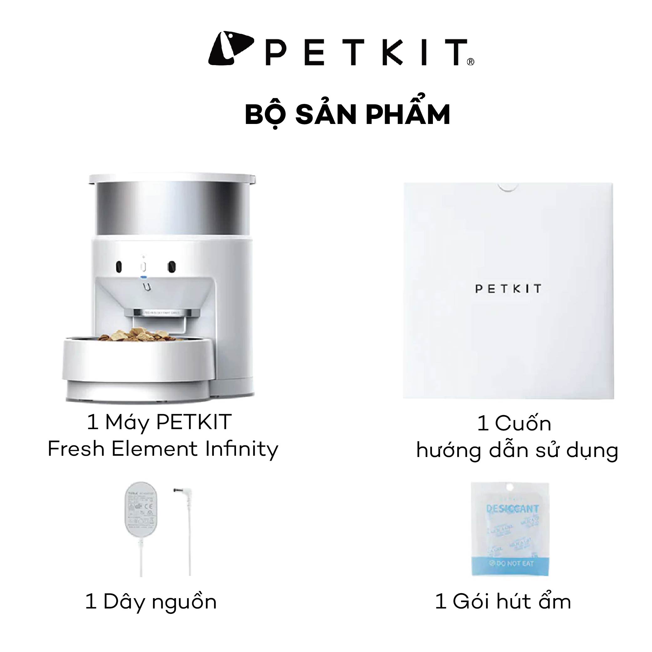 Máy Cho Mèo Ăn Tự Động Petkit Infinity, Máy Nhả Hạt Petkit Fresh Element 3, Máy Ăn Tự Động Có Thu Âm