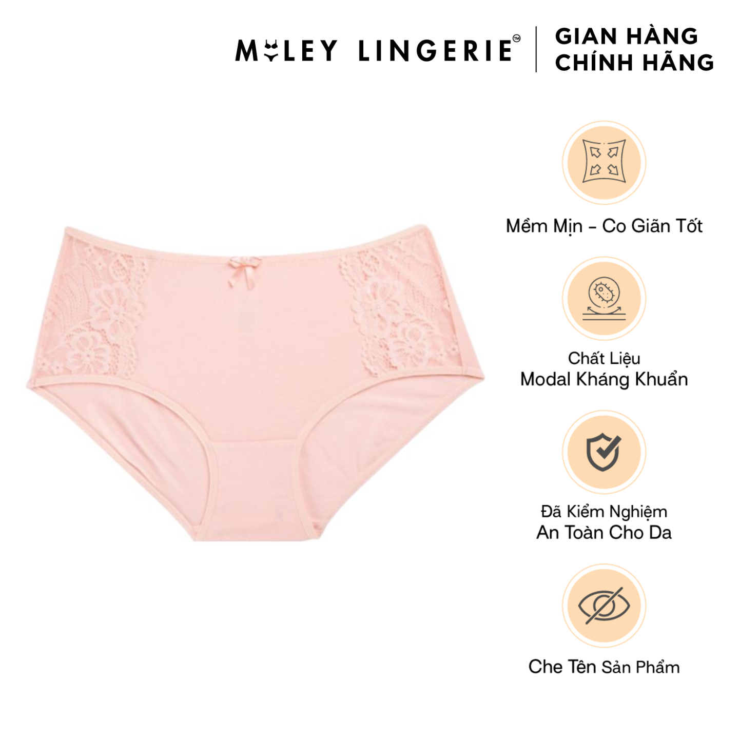 Quần Lót Nữ Lưng Cao Modal Phối Ren Active Miley Lingerie FDS-25