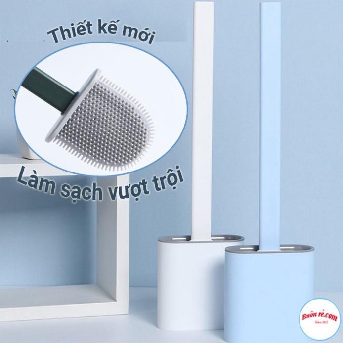Cọ Vệ Sinh Toilet Bằng Silicon Siêu Sạch Kèm Hộp Đựng – Tặng Kèm 2 Miếng Dán 00990