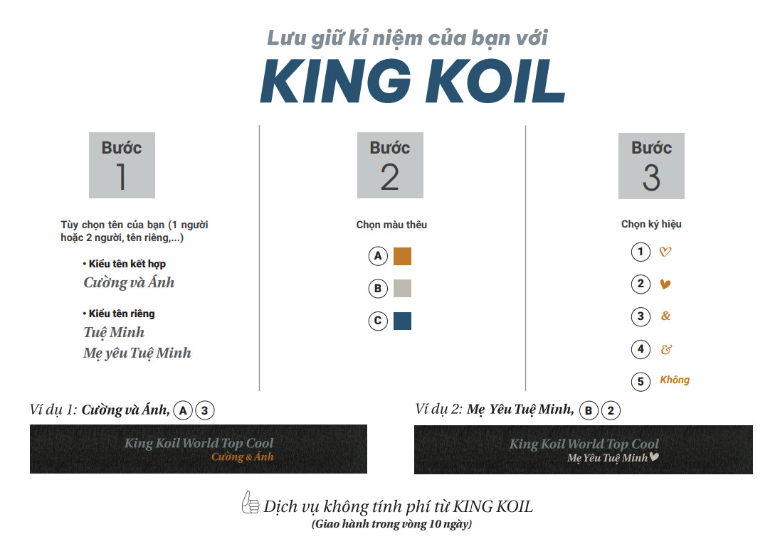 Nệm lò xo King Koil World Top_Sử dụng công nghệ Thêu Tên hoặc Thông Điệp_ Độ dày 30cm