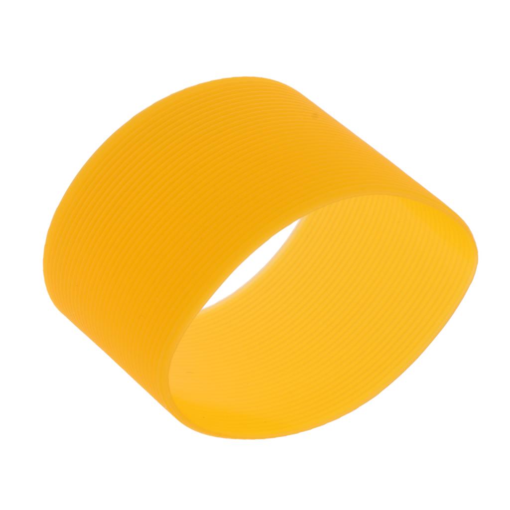 2xOutdoor Silicone Round Non- Water Bottle Mug Cup Sleeve Cover Orange