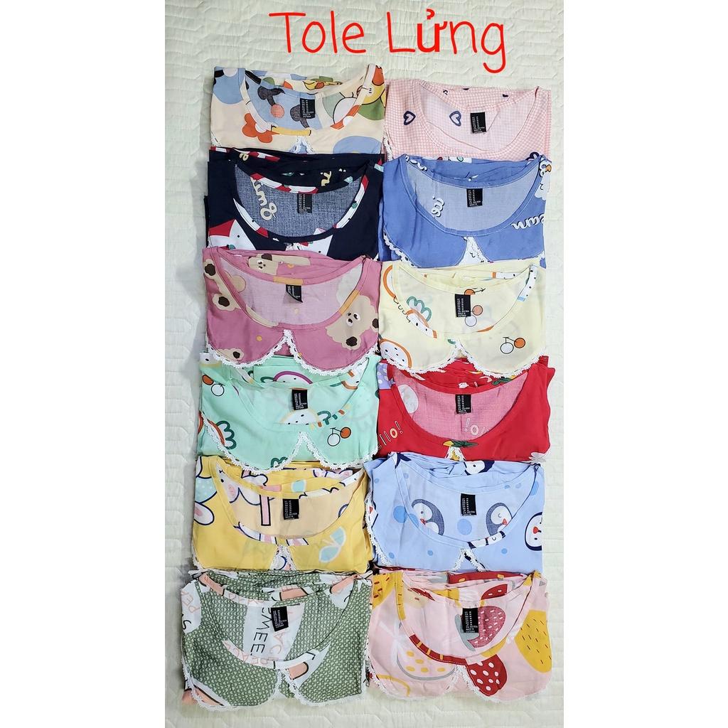 (Bán sỉ) Bộ tole lanh mặc nhà dễ thương - size M(45-54kg