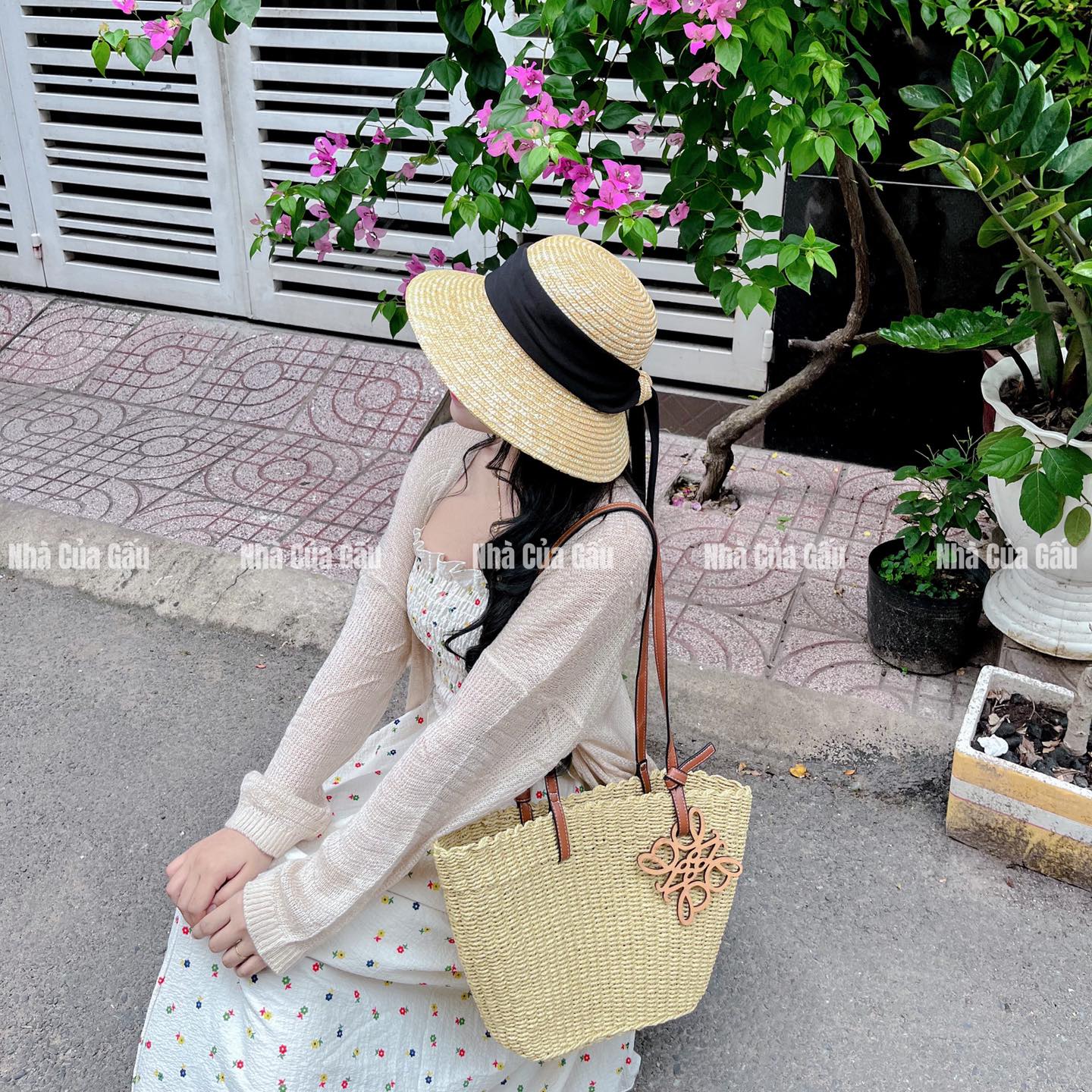 Túi cói đeo vai size to hàng hiếm đẹp cực luôn