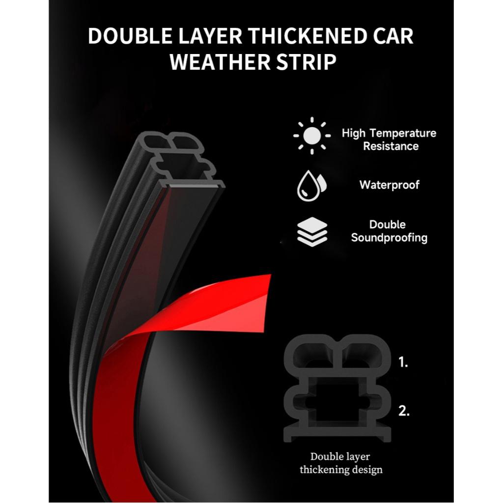 Gioăng Cao Su cao cấp Hai Lớp Cách Âm Chống Nước Dán Cửa Xe Hơi, Mui Xe Cách âm chống bụi chống ồn Ô tô