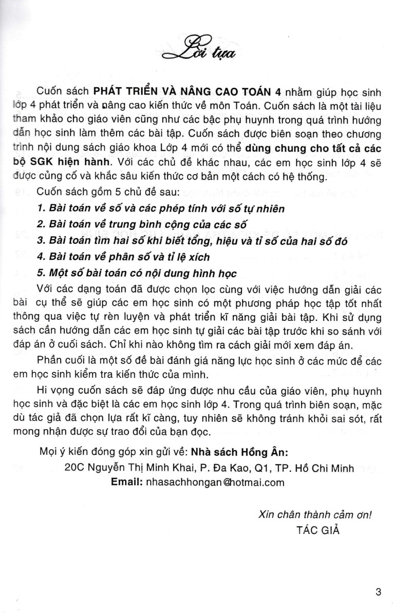 Phát Triển Và Nâng Cao Toán 4 (Dùng Chung Cho Các Bộ SGK Hiện Hành) _HA