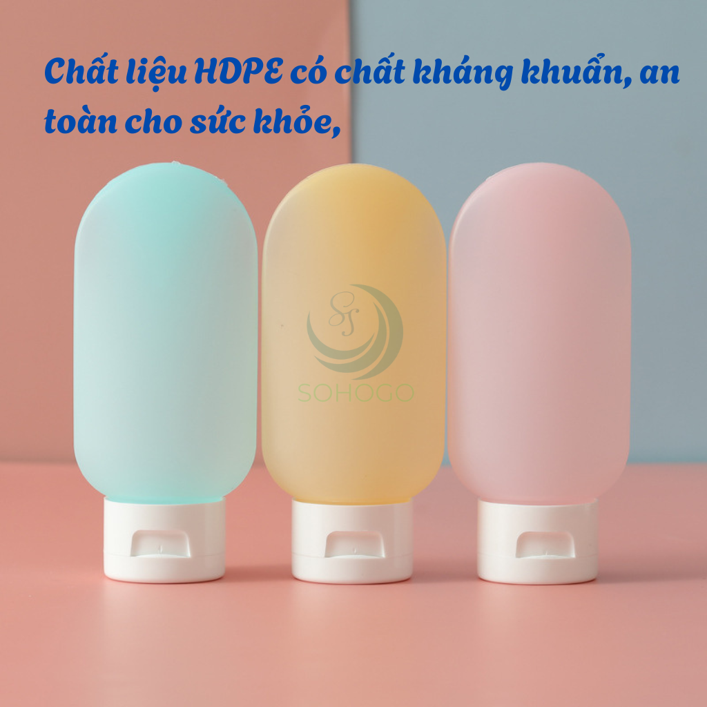 Bộ 3 lọ chiết mỹ phẩm du lịch mini – Dung tích 60ml tiện lợi Set 3 lọ chiết mỹ phẩm du lịch 60ml - Bộ 3 lọ chiết mỹ phẩm du lịch 60ml